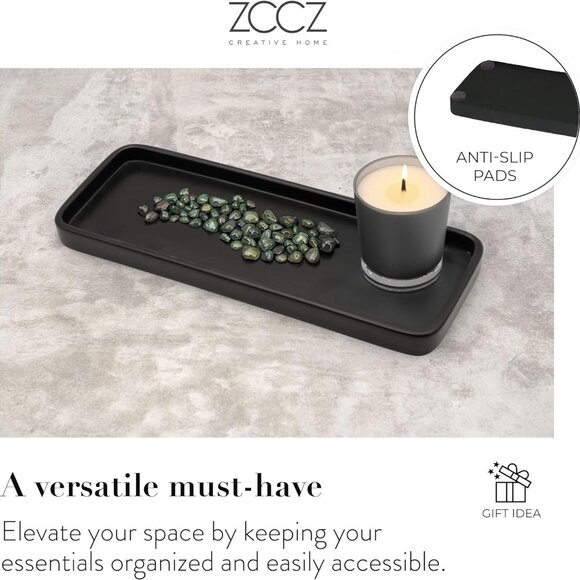 Modern Matte Black Bathroom Vanity Set - Includes Lotion Pump and Tumbler - Picture 7 of 7